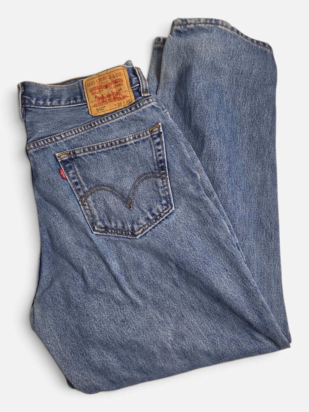 Levi’s 560 Comfort Fit Loose Fit Tapered Leg Jeans Medium Wash 90s